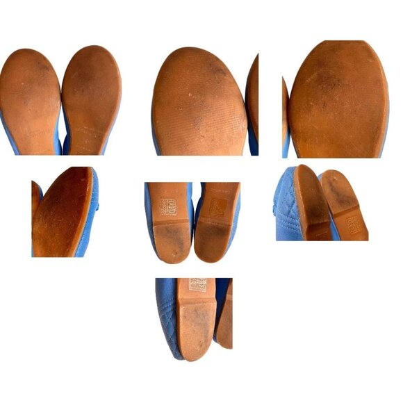 L K Bennett London Royal Blue Nappa Leather Sissy Ballet Flats 38 5 US 8 5 - Picture 15 of 15